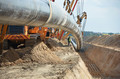 Lowering of EUGAL pipes near Großenhain (Brandenburg)