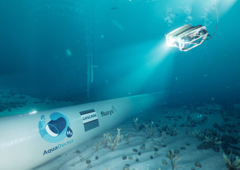 Bild einer AquaDuctus Offshore-Wasserstoff-Pipeline