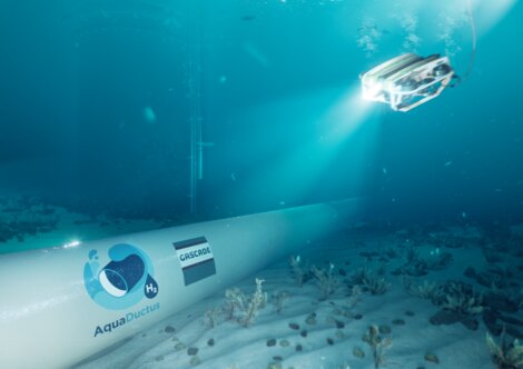Bild einer AquaDuctus Offshore-Wasserstoff-Pipeline