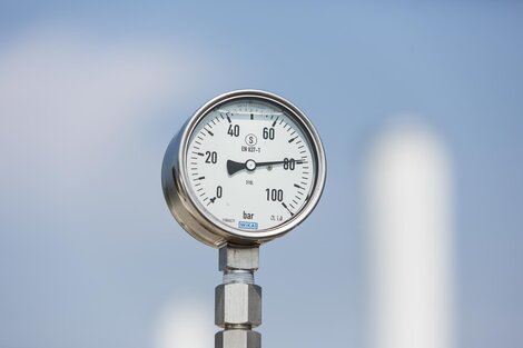 Druckmesser von einer Verdichterstation